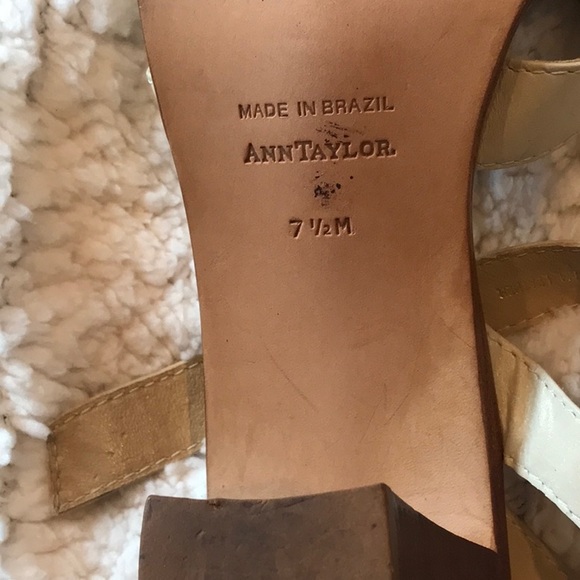 Ann Taylor Wooden Block Heeled Strappy Sandal - Picture 6 of 9